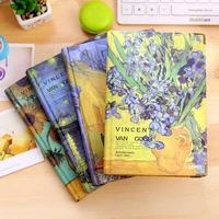 a5 128 sheets vintage notebook hardcover van gogh color page thickened agenda memo planner schedule diary scrapbook notepads