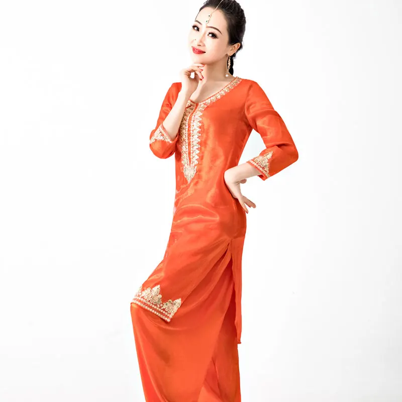 Женское хлопковое пальто комплект из блузки брюк и шарфа в индийском стиле Punjabi