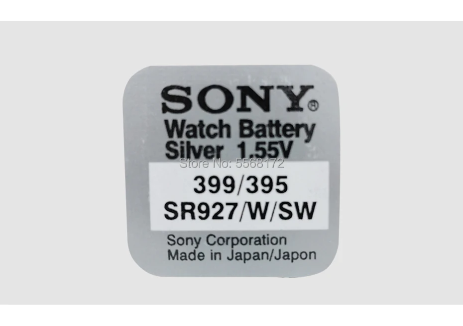 1 шт. Sony Однослойная упаковка 395 SR927SW 399 SR927W LR927 AG7 55 V часовая батарея кнопочная