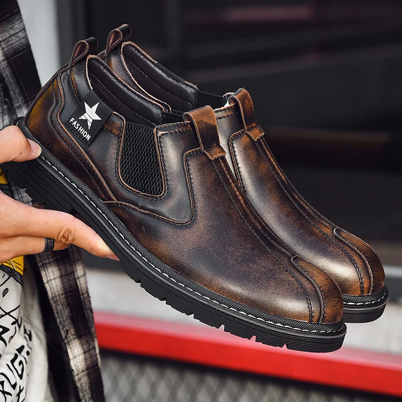 Men Loafers Leather Casual Shoes Men Moccasin Footwear Flat Peas Shoes Driving Boat Shoes Male Classical Summer%09825