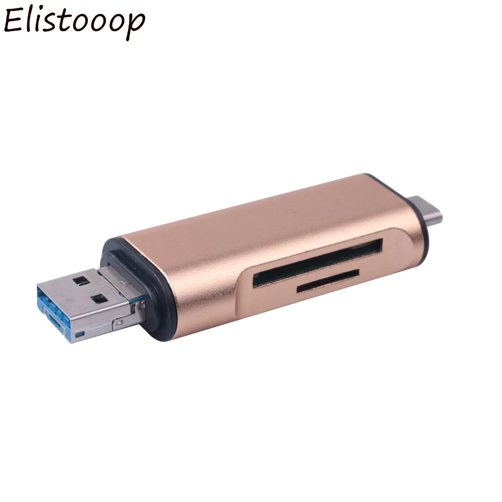 Новый USB a/c 3 в 1 OTG Micro usb type C интерфейс для TF SD кардридер Macbook retina 12 Pro 13 15 телефон