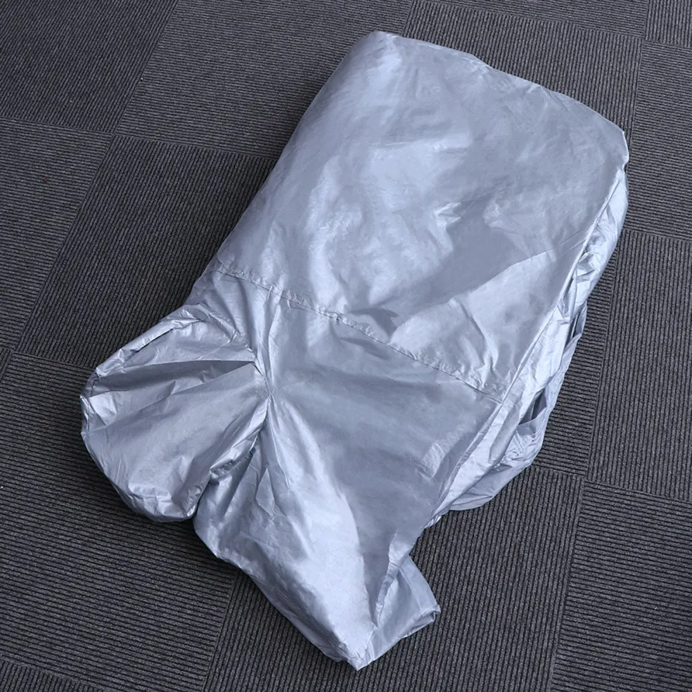 

Universal Full Car Snow Ice Sun UV Rain Shade Cover Outdoor Protector Size (Silver)