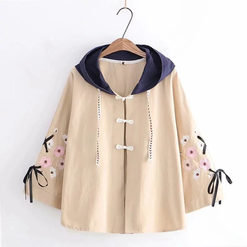 Женские базовые куртки с цветочной вышивкой Merry Pretty зимние хлопковые пальто со
