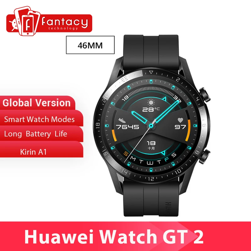 46 мм глобальная версия HUAWEI часы GT 2 GT2 GPS 1 39 ''amoled водонепроницаемый телефон