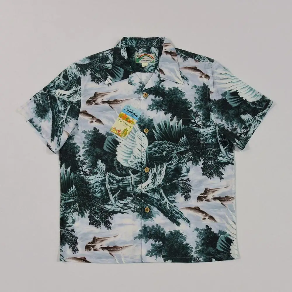 

Eagle BOB DONG Bird Fish Koi Spirit Japanese Short Sleeved Hawaiian Shirts