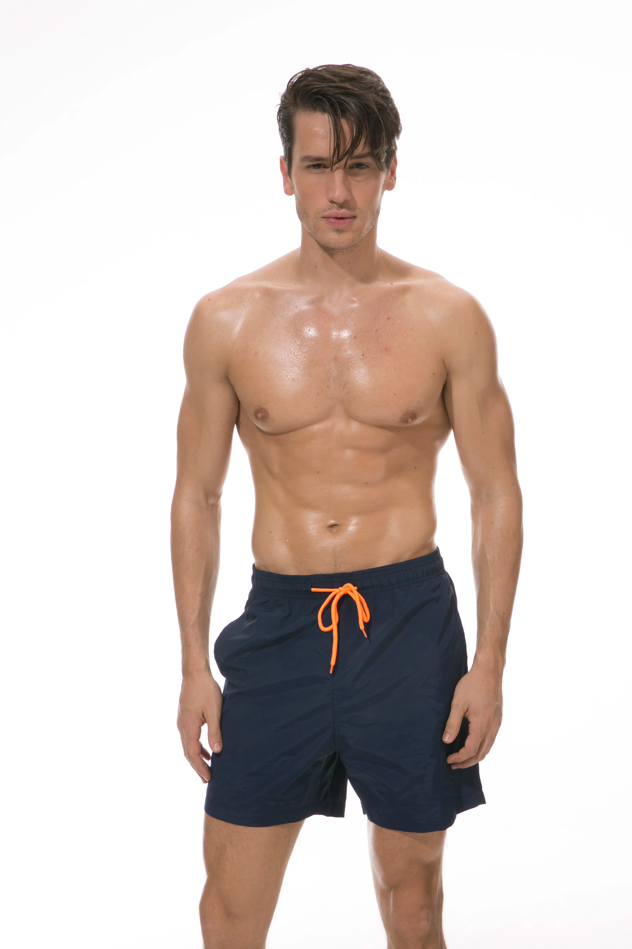 Мужская одежда для плавания, мужские плавки, мужские плавки, Maillot De Bain Homme, купальный костюм, бермуды, пляжная одежда для серфинга, мужские пляжные шорты - Цвет: Navy blue