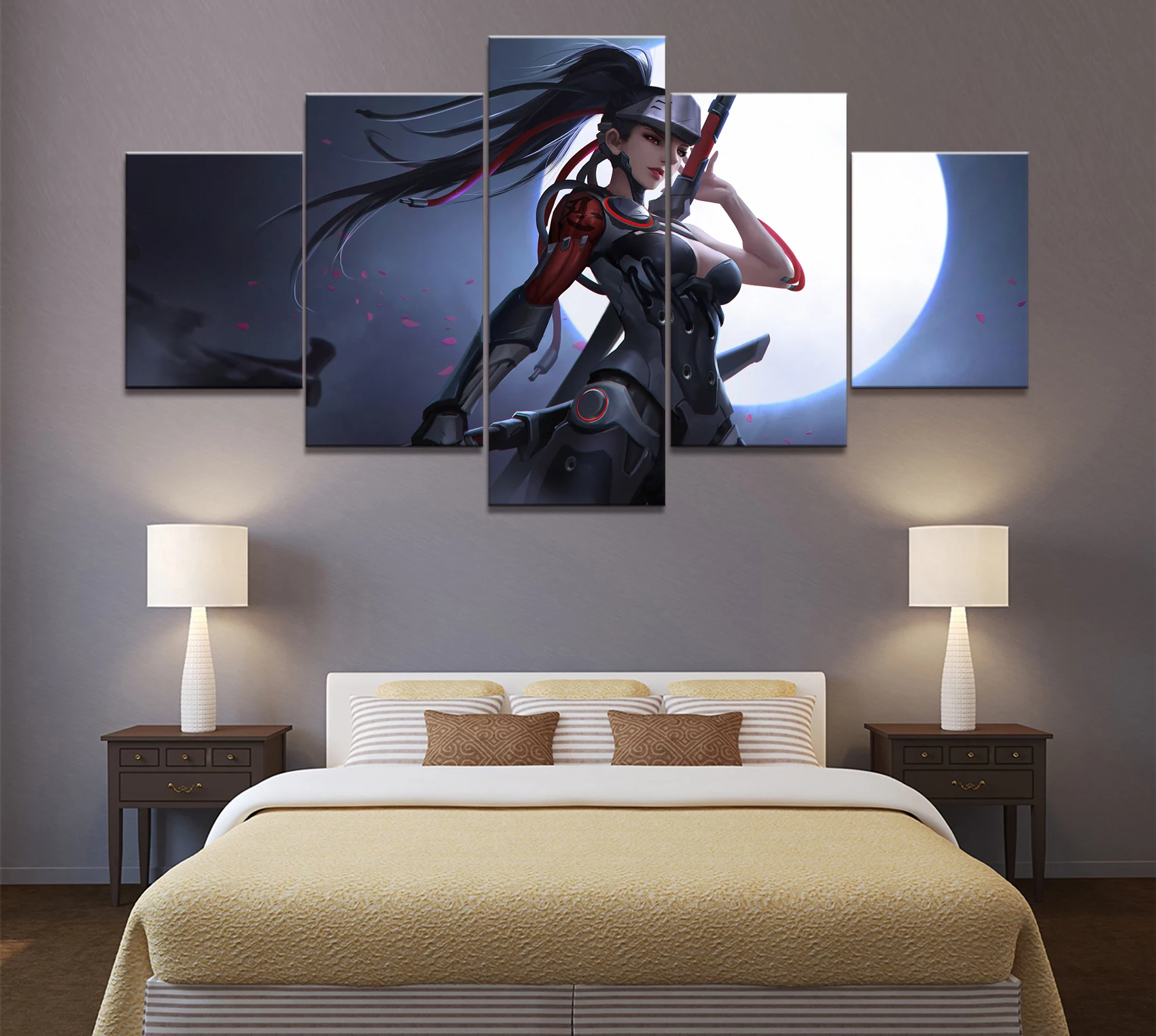 Домашний декор искусственные принты холст 5 шт. модульная сексуальная игра Genji