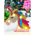 Алмазная 5d-картина ночной Светильник Единорог Сделай Сам полная Алмазная вышивка светодиодная подсветильник ка Животное украшение для дома