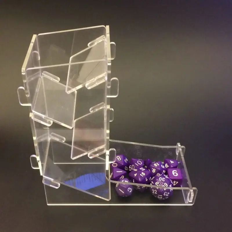 DND акриловая прозрачная башня для игральных костей DIY настольная игра RPG
