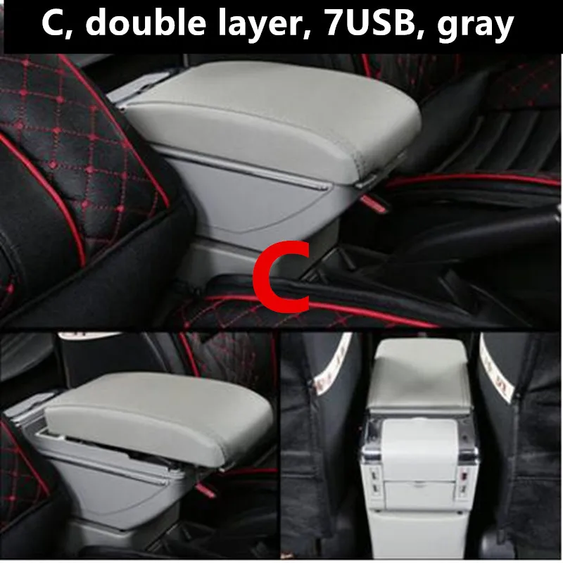 C style gray Для Chevrolet Cruze подлокотник коробка центральный магазин содержание коробка для хранения держатель стакана, пепельница интерьер автомобиля-Стайлинг Аксессуары - Название цвета: C style gray