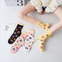 new socks female summer thin section korea dongdaemun small flower socks hollow mesh girl cotton socks stockings