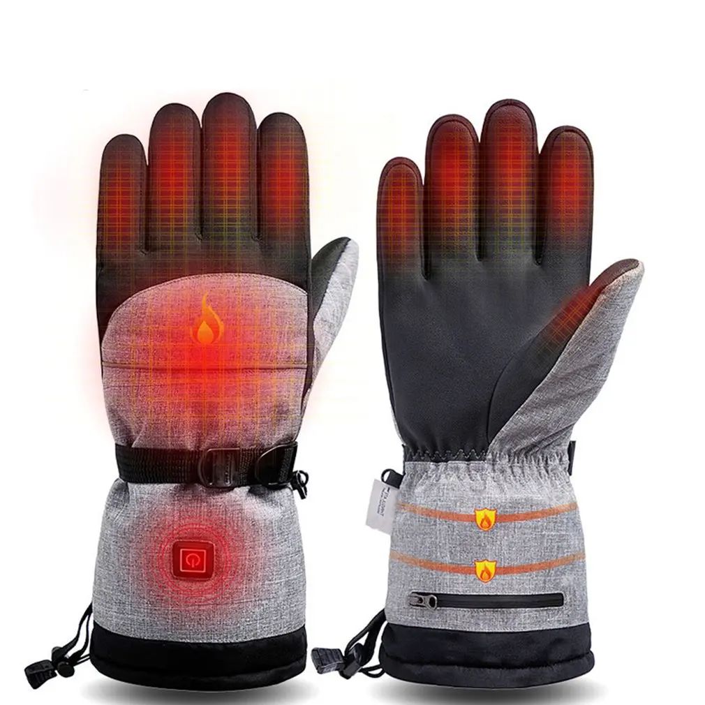 Electric Heating Snowmobile Snowboard Ski Gloves Snow Mittens Windproof Waterproof Men Women Snowboarding Skiing Gloves