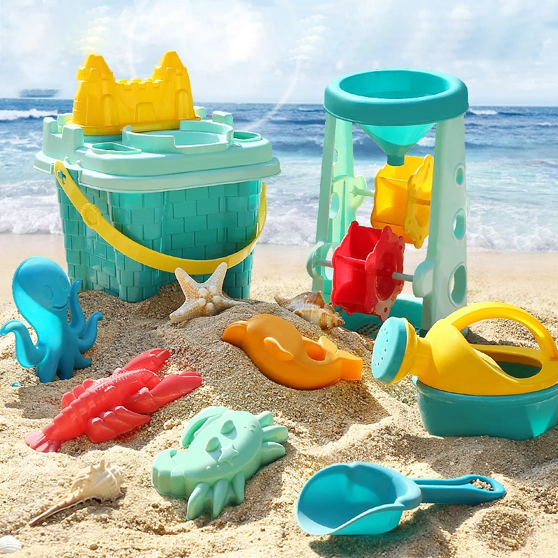 Детские пляжные игрушки, игрушки для воды, набор песочницы, стол для песка, ведро для песка, летние игрушки, пляжный песок, игровые тележки дл...