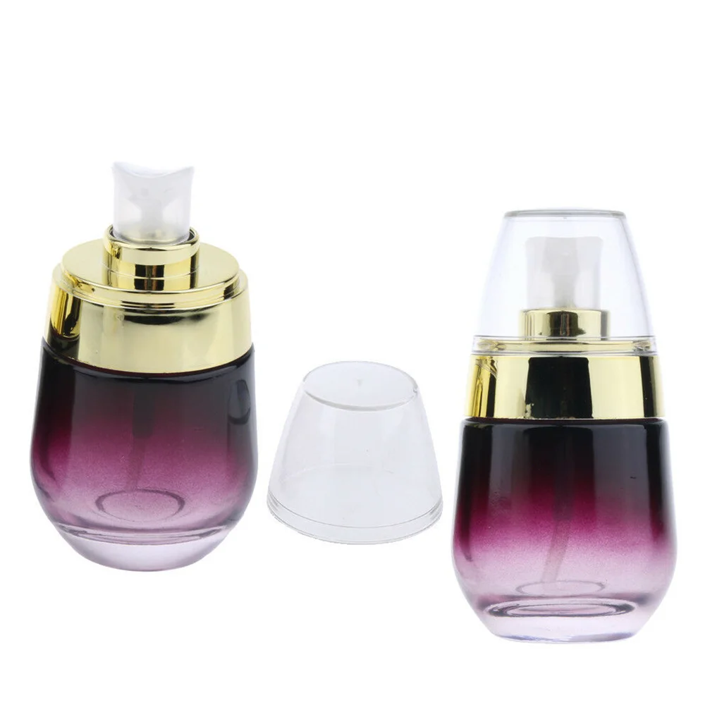 

30ml Cosmetic Refillable Empty Lotion Glass Spray Bottle With Pump Press Glass Bottle Liquid Refillable Bottle Elegant