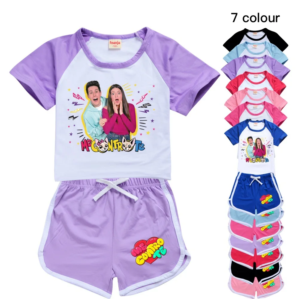 

2020 New Fashion me contro te Printed Casual T-shirt Cotton Cute Cool Cartoon Kids Child Tee Top pants 2pc thanksgiving outfits