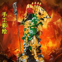 the painted guan gong statue ornaments guan yu sculpture buddha figurine about 32cm height