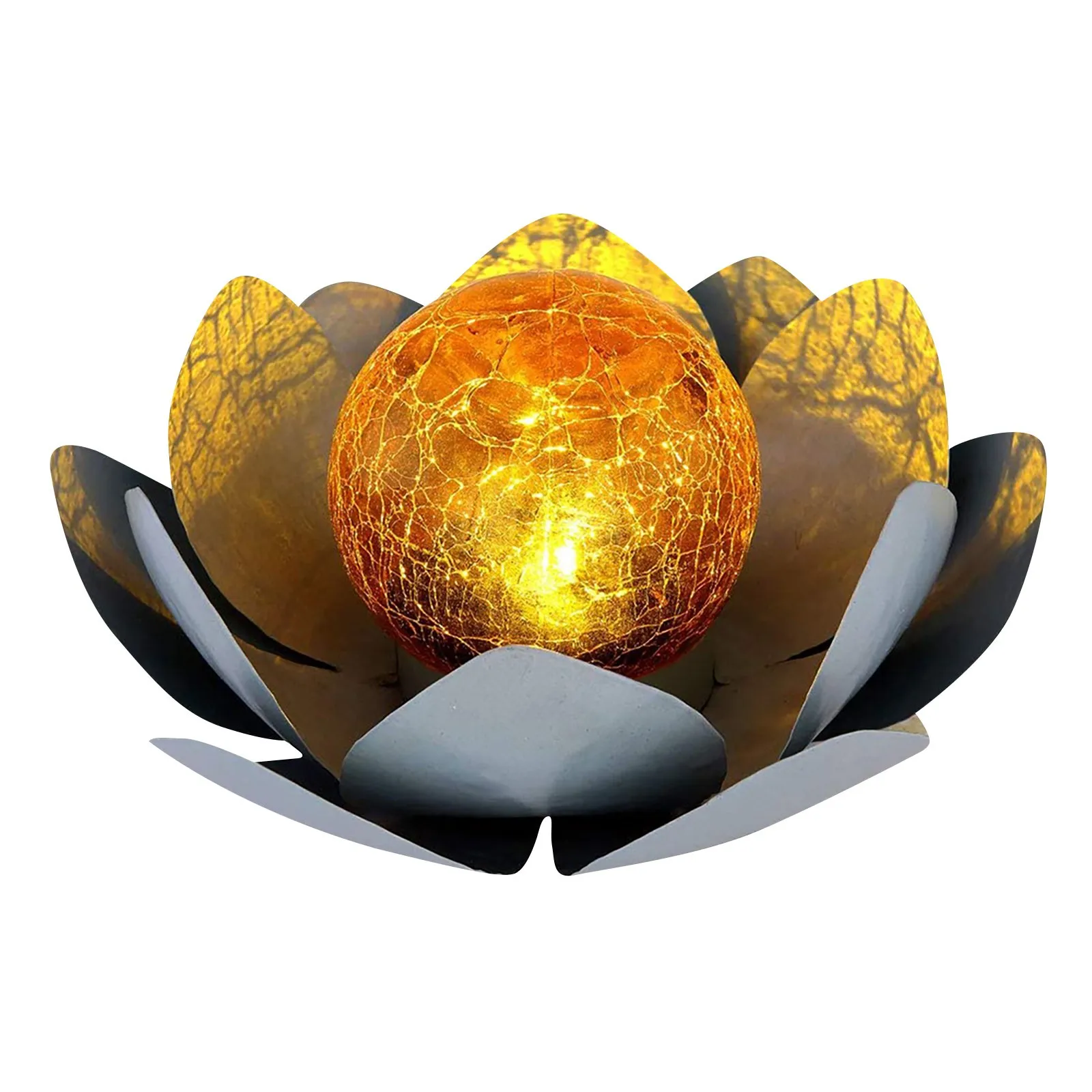 1/10 шт творческие Лотос база металлический кнопочный Led Солнечный - Цена: 1 060,94 руб.