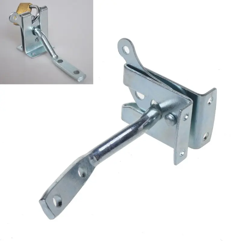 Description Picture 4 of itemElectroplated Steel Auto Door Bolt Lock Hasp Latch for Garden Fence Pasture Farm P31A
