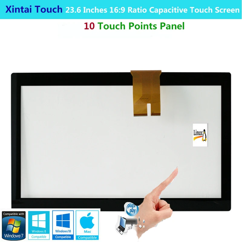 

Xintai Touch 23.6 Inches 16:9 Ratio Projected Capactive Touch Screen Panel With 10 Touch Points Plug&Play