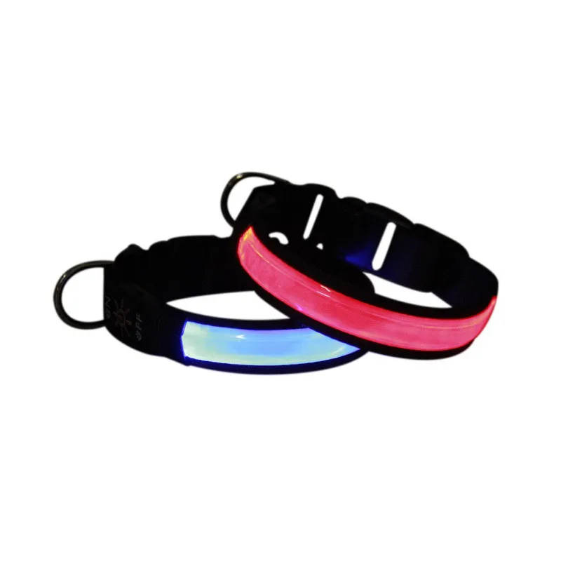 Светодиодный ошейник для питомцев с защитой от потери USB зарядка светящийся 61-64