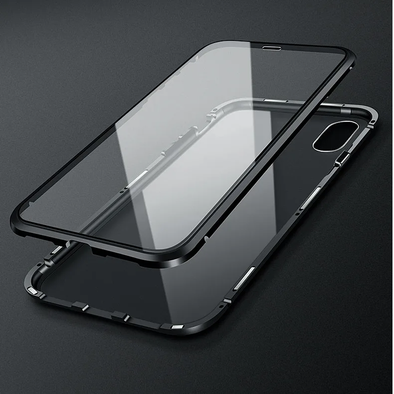 Двухсторонняя Магнитная поглощающая металлическая крышка для Vivo X23 X27 Pro Z5 Z5X S1 Pro V15 Pro 360 полная защитная крышка откидная задняя крышка