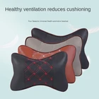 Автомобильная подушка для шеи из искусственной кожи удерживать голову протектор ЧерныйКрасный Универсальный подголовник подушка легкого установить и очистки