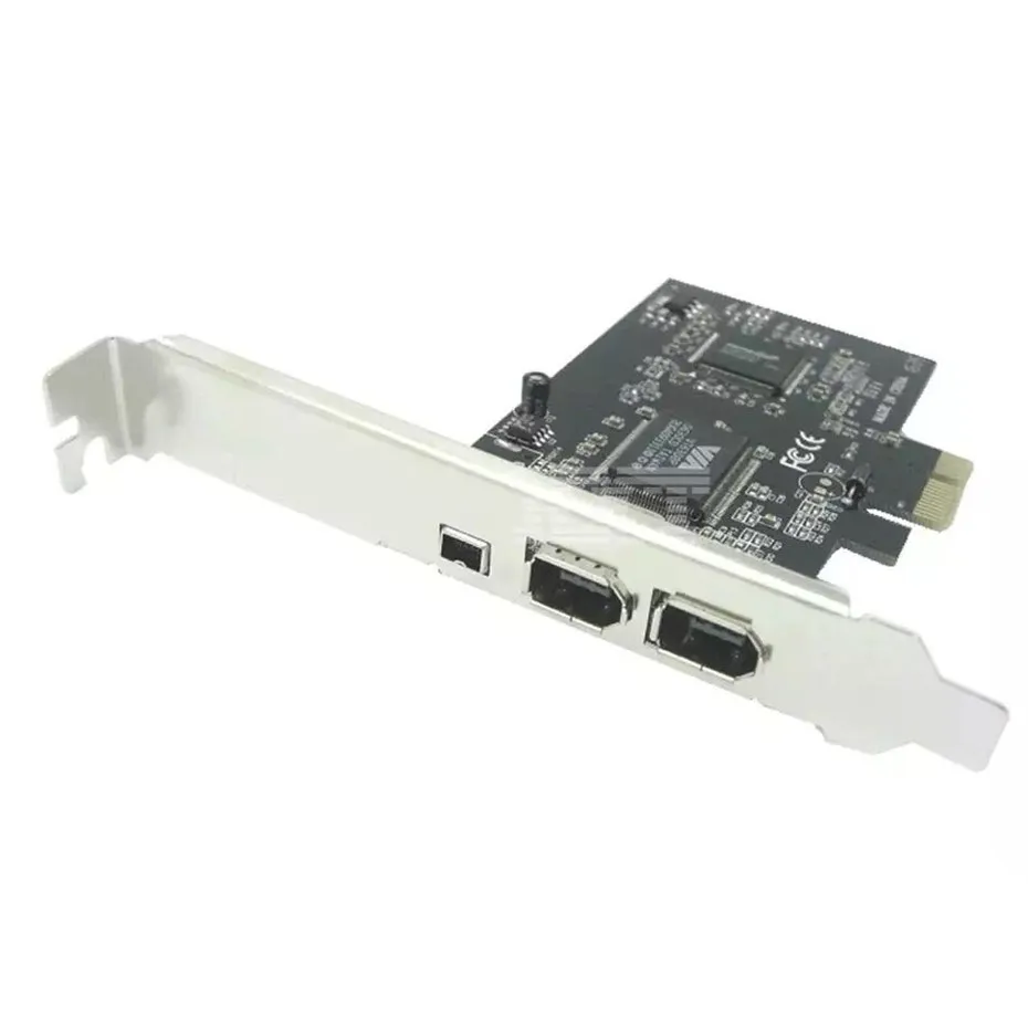 Новая PCIe с 6 контактами плата PCI E FIREWIRE 400 IEEE 1394 через чипсет работает WIN7 MAC OS Pci e до A B