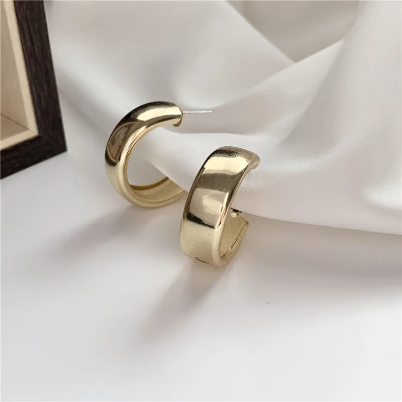 Gold and Silver Metal Circle Geometric Round Earrings - Fashionable Jewelry for Women, Girls, Weddings, and Parties image 2