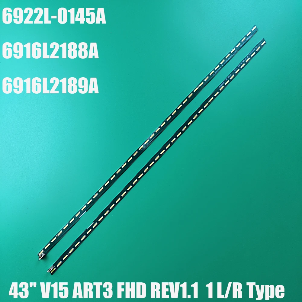 Retroiluminação Led Tiras para lg 43 V15 Art3 Fhd Rev1.1 tipo lr 43lf6350 43lf5700 43uf6750 43uf6800 6922l0145a 6916l2189a 698a2l 2 Peças e Computadores Industriais