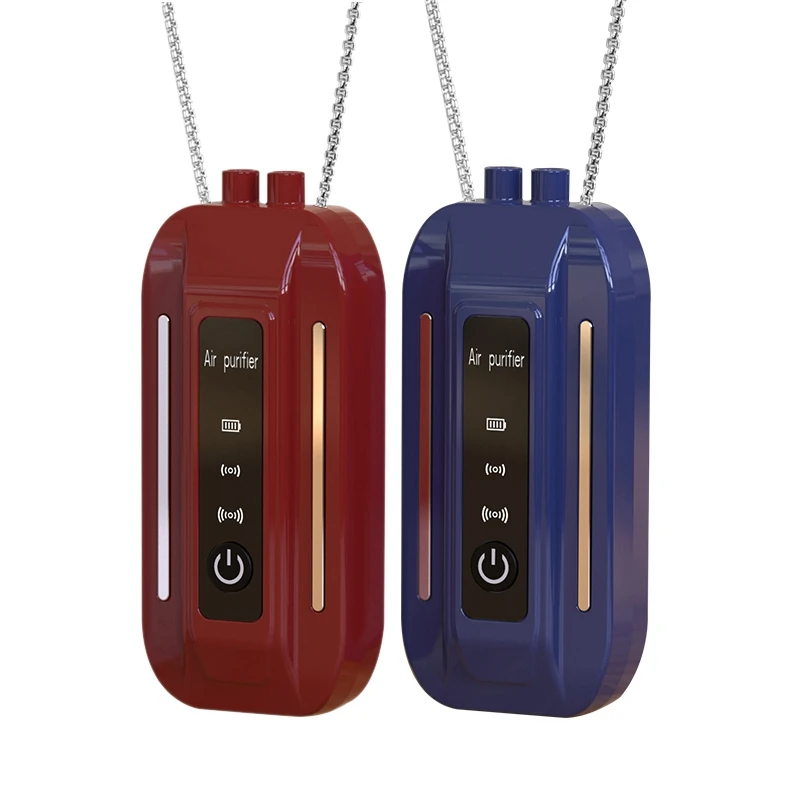 

Портативный очиститель воздуха с отрицательными ионами, мини подвесное ожерелье с отрицательным ионами освежитель воздуха с низким уровне...