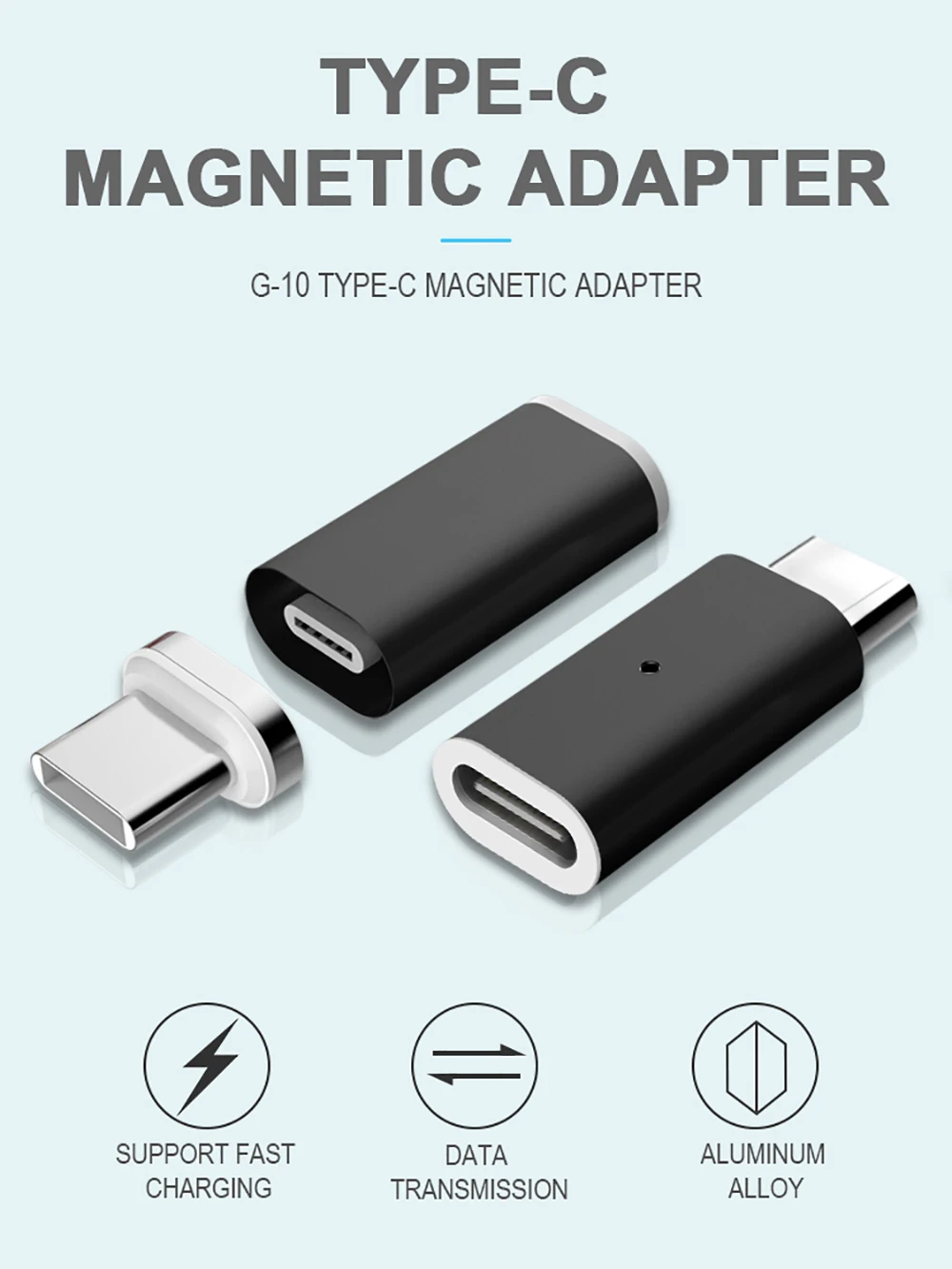 3A QC 3,0 Магнитный адаптер типа C к преобразователю type-C для Xiaomi huawei samsung телефон зарядное устройство кабель передачи данных разъем
