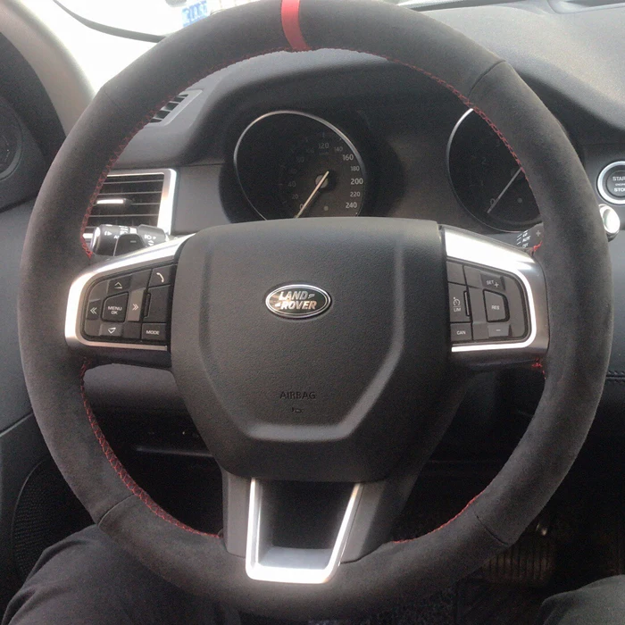 

For Land Rover Range Rover Freelander 2 Discoverer 3 4 Range Rover Evoque DIY hand-stitched suede car steering wheel cover