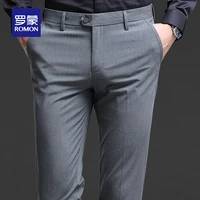 autumn mens pants mens business fashion slim fit ankle tied trousers formal pants mens casual pants fashion
