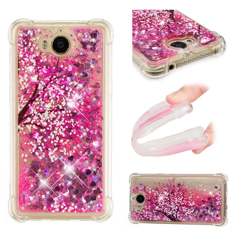 Для huawei Y5 Y6 Nova Young Bling с динамичными плавающими жидкими милый чехол MYA-U29 MYA-L22 MYA-L41 L11 Мягкий силиконовый чехол-бампер