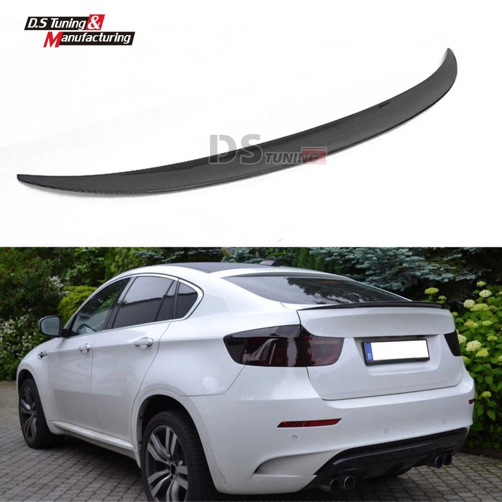 X6 E71 модель задний спойлер углеродное волокно крыло для BMW 2009-2014 багажник загрузки