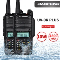 2pcs baofeng uv 9r plus 10w walkie talkie high power waterproof protable cb ham hunting radio uv 9r plus dual band two way radio