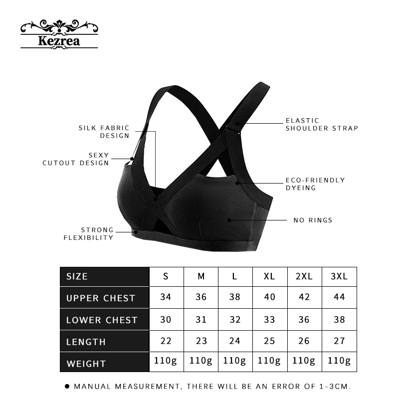 

Sports Bra Crop Top Shockproof Breathable Gym Fitness Athletic Running Yoga Workout Sport Tops Push Up Brassiere Underwear