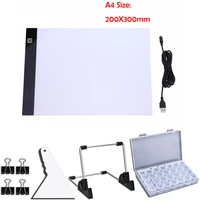 new 5d diy diamond painting a4 size 20x30cm led copy board tool diamond embroidery mosaic light tablet pad accessories