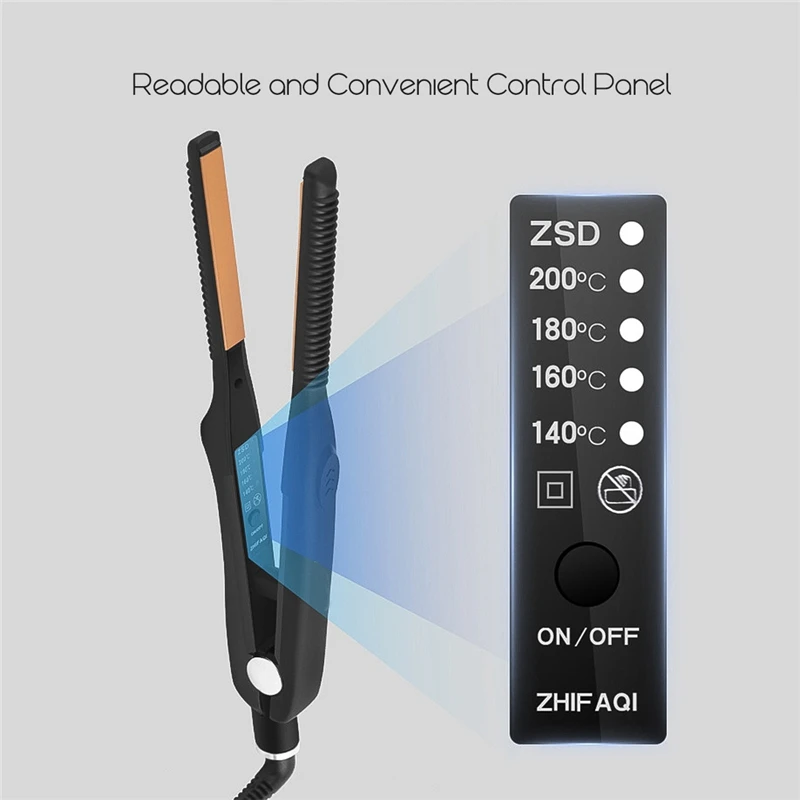 

AD-Ultra-Thin Hair Straightener Curler Professional Ceramic Flat Iron for Short Hair Fast Styling Adjustable Tools EU Plug
