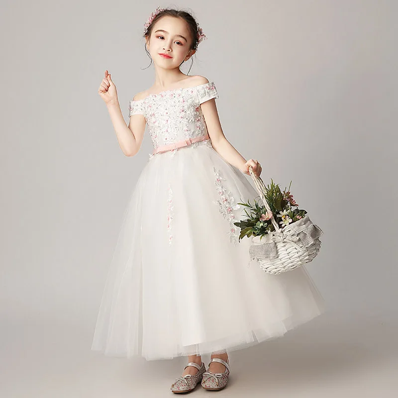 Платья для девочек с цветами 2020 г. Новое торжественное платье летнее принцессы