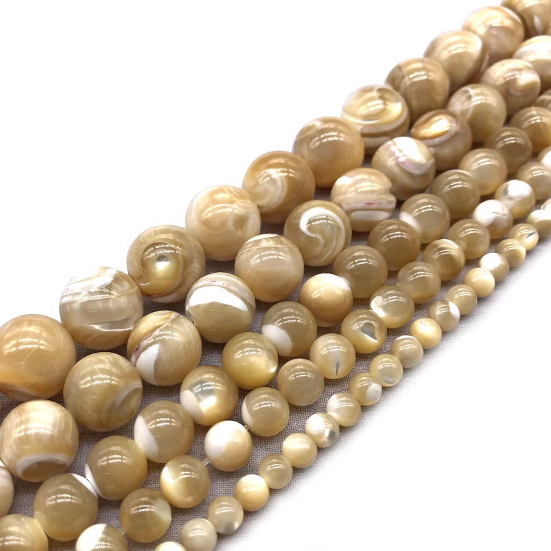 

Natural Coffee Shell Beads Mother of Pearl Beads Freshwater Loose Beads For Jewelry Making DIY Bracelet Necklace