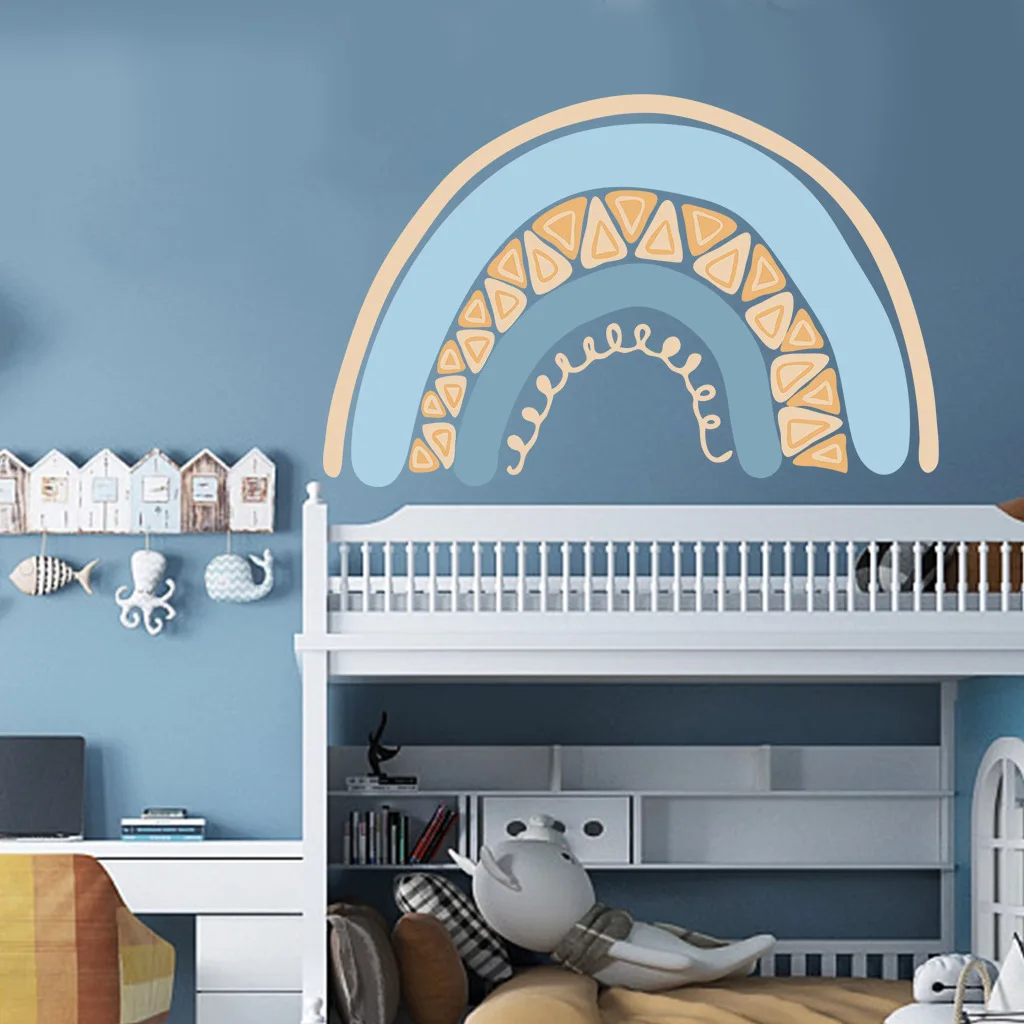 

7styles Ins Style Rainbow Wall Stickers Removable Vinyl Wall Decals for Baby Bedroom Kids room Wall Decor Home Decoration Murals