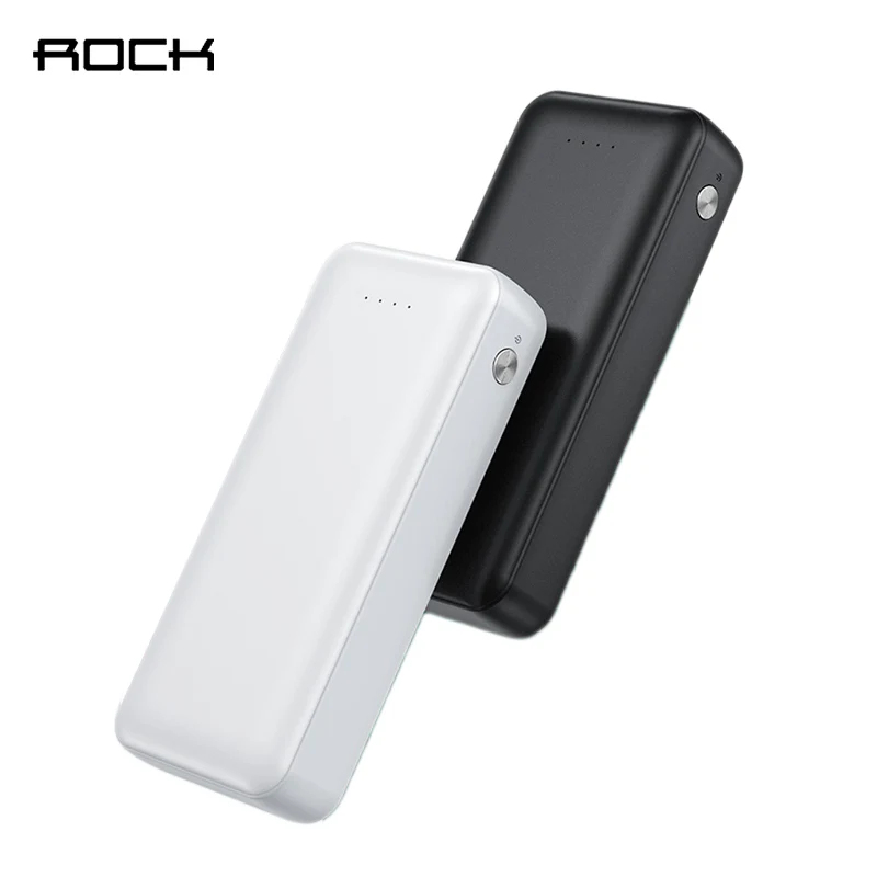 Внешний мини-аккумулятор ROCK 10000 мАч 2 USB-порта быстрая зарядка | Мобильные телефоны
