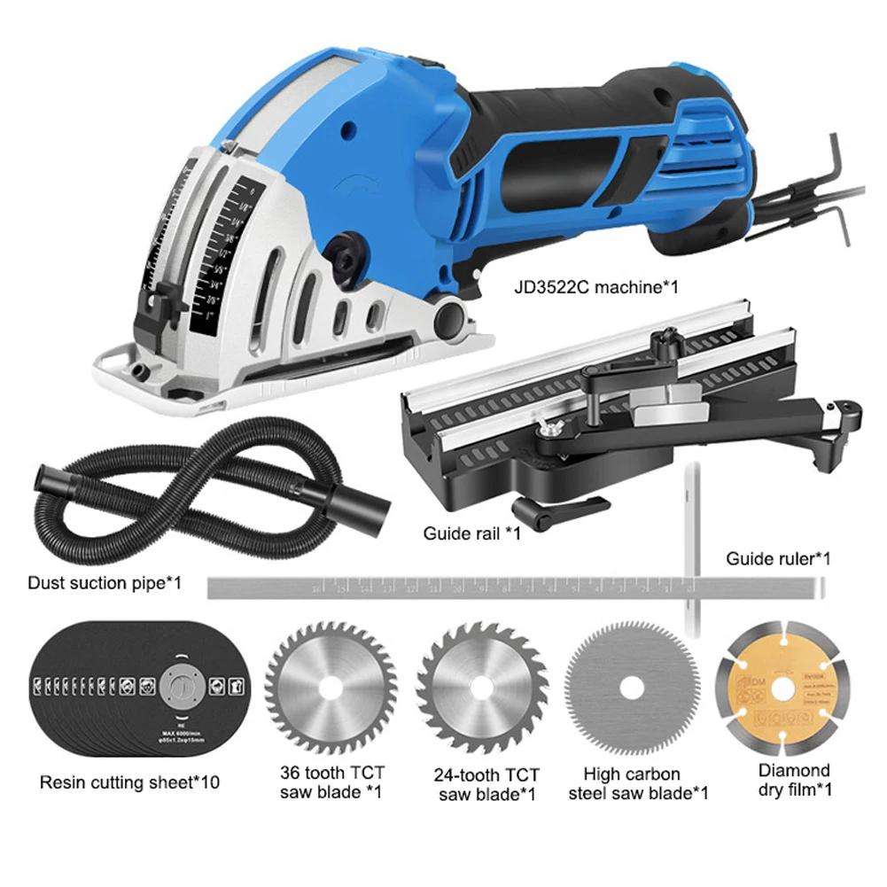 Портативная миниатюрная электрическая циркулярная пила многофункциональная