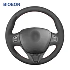 Прошитая вручную черная замшевая Оплетка на руль для Renault Clio 4 IV 2012 2013 2014 2015-2016 Captur 2013 2014 2015-2016