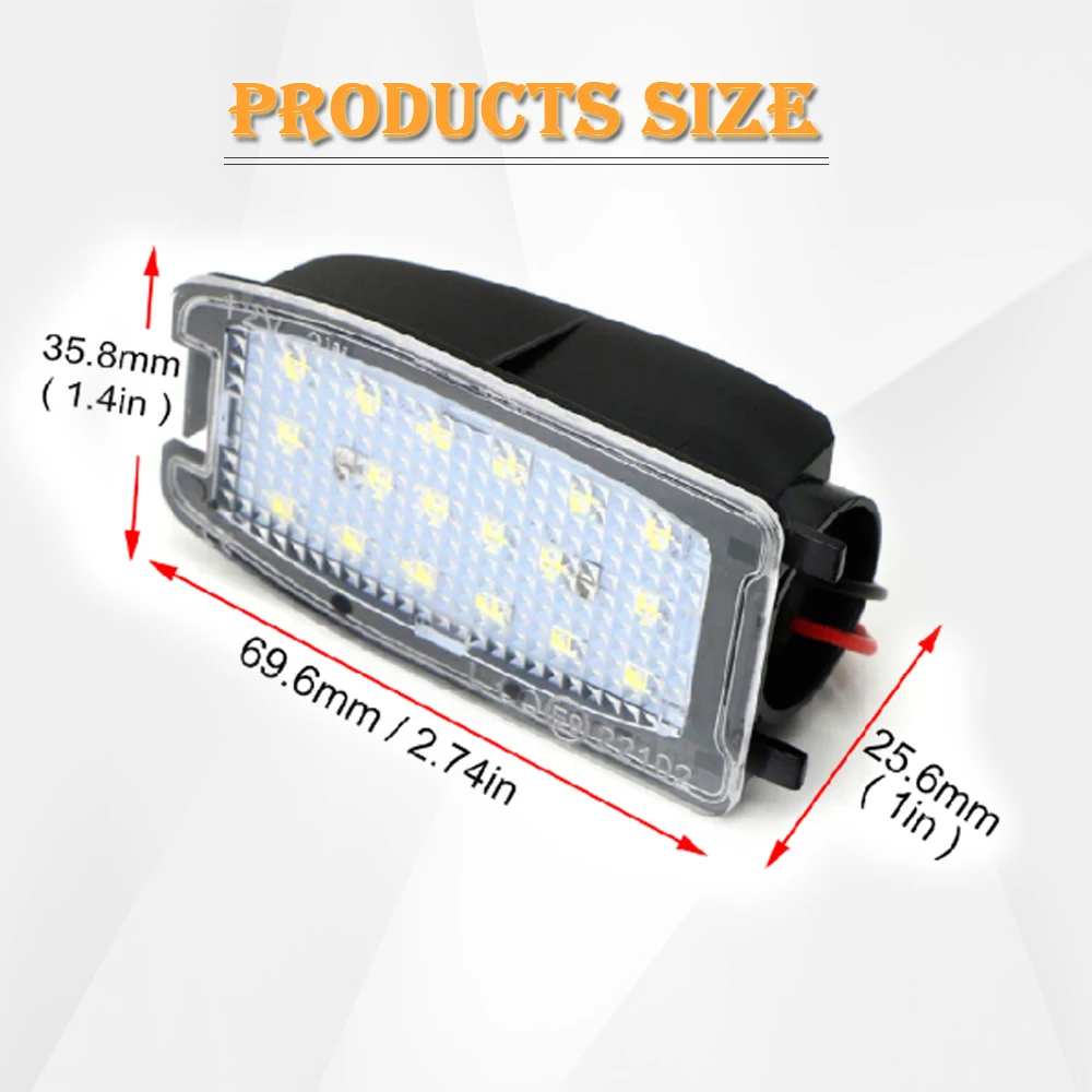 2 шт. 6000K белый светодиодный светильник с боковым креплением Reariew для Land Rover Discovery 4