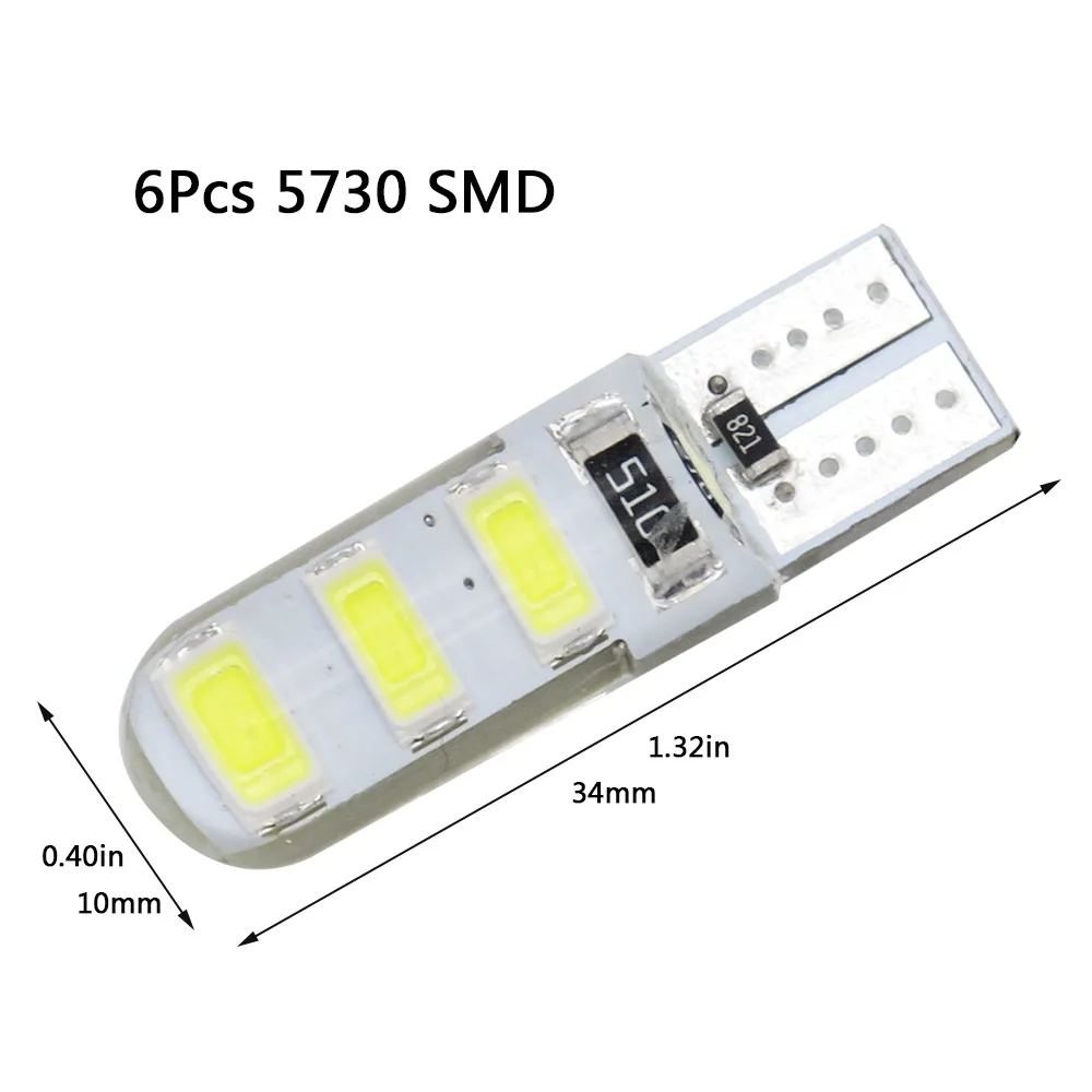 ANBLUB 1 шт. 1156 1157 7440 T20 автомобильный Поворотный Светильник 33 SMD 5630 5730 авто светодиодные задние тормоза светильник Обратный лампы сигнальная лампа 12V DRL светильник s - Испускаемый цвет: T10 6LEDs