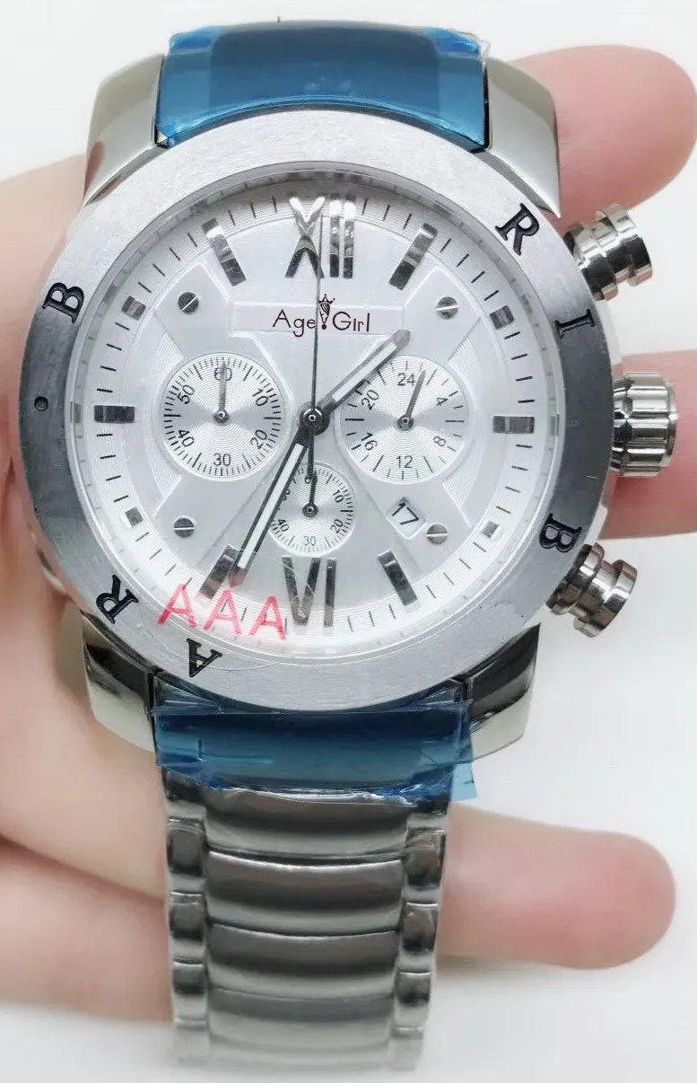 

Classic New Men Stainless Steel Yellow Gold Silver Black White Chronograph Sapphire Waterproof Classic Diagono Sports Watch