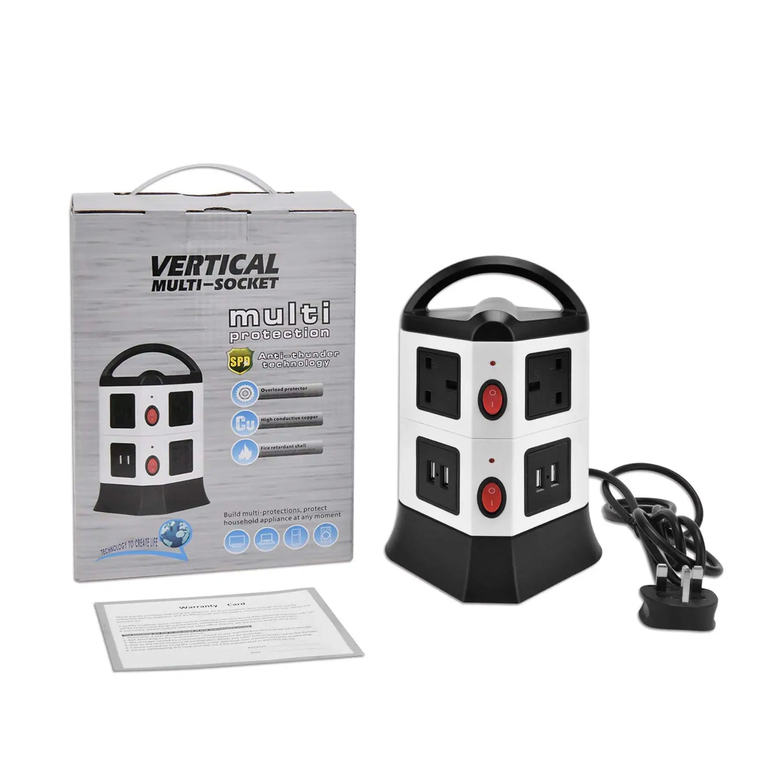 Вертикальный Мощность полос башни адаптер удлинитель розетки Стабилизатор