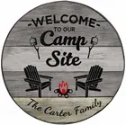 Персонализированные, добро пожаловать в наш кемпинг на винтажном деревянном каркасе, запасные покрышки для кемпинга, защитные колпачки для колес